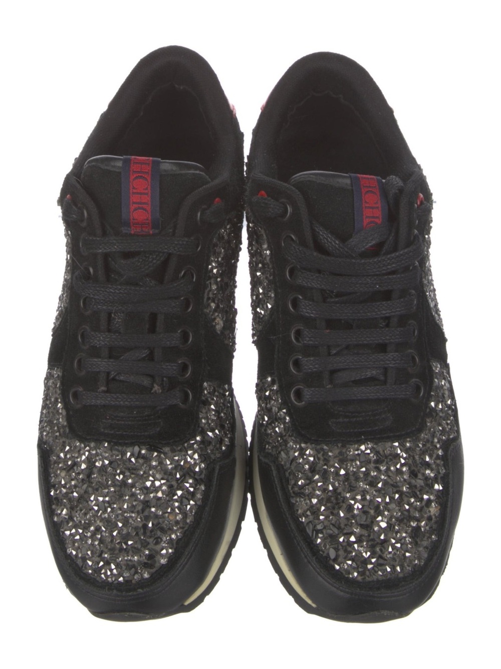 Black Carolina Herrera Crystal-Embellished Women’s Sneakers